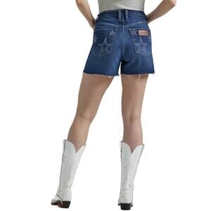 NEW Wrangler Retro Women's Bailey High Rise Star Patch Cut Off Short Lynn 7/29